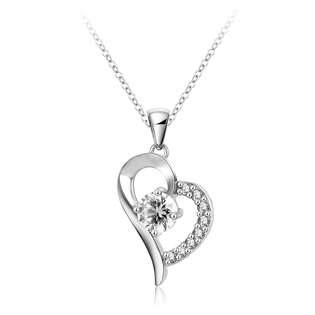 Benmani"You Are The Only One" White Gold Plated Womens Pendant