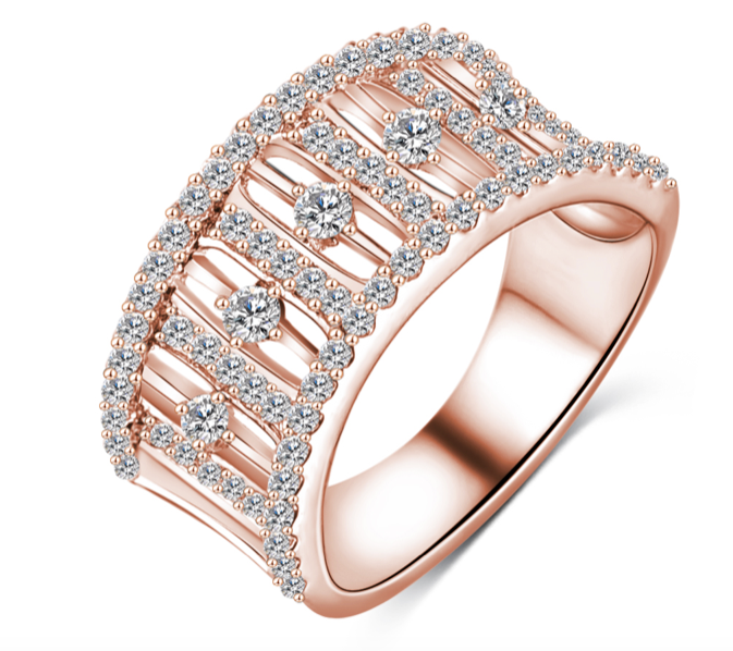 Benmani Pave Band Ring Gold Plated